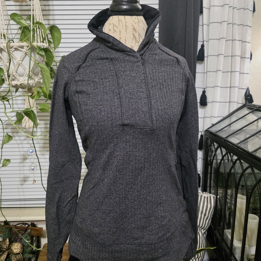 Lululemon Athletica Charcoal Quarter-Zip Pullover